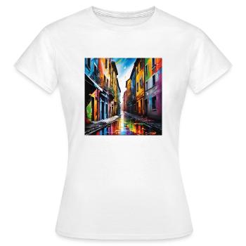Fantastische Straßen - Frauen T-Shirt - Weiß - Vorne - AI Model Female 172 dark (172cm)