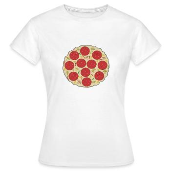 Pizza Salami - T-shirt Femme - blanc - Devant - AI Model Female 172 dark (172cm)