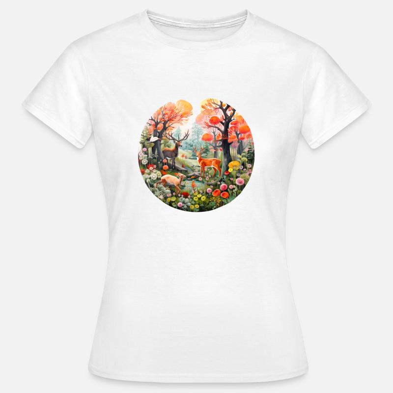 Spring Forest Scene - Women's T-Shirt - white