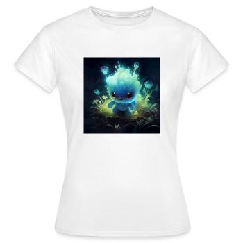 Lumalee - Mignon petit personnage bioluminescent - T-shirt Femme - blanc - Devant - AI Model Female 172 dark (172cm)