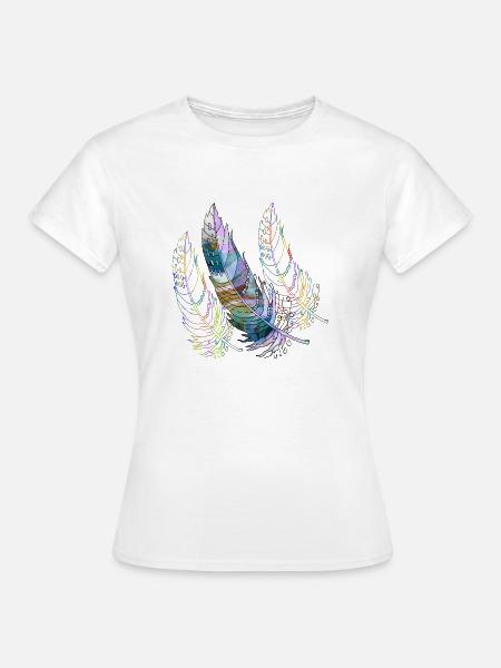 Feder - Frauen T-Shirt - Weiß