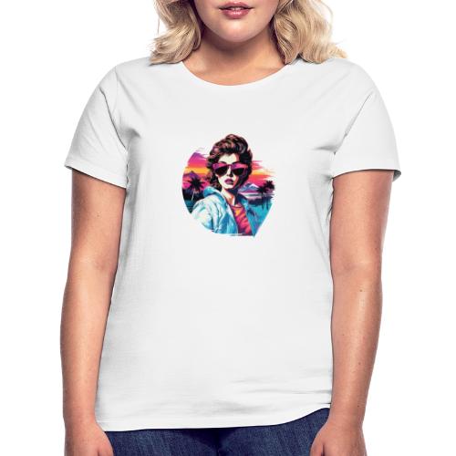 Frau mit Sonnenbrille Urlaub Beach - Frauen T-Shirt