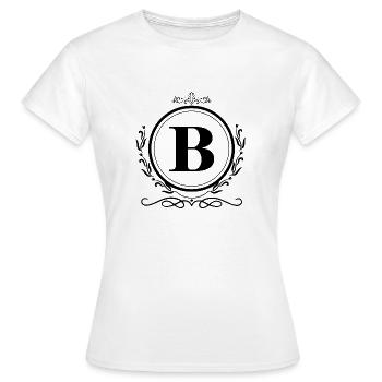 Buchstabe B Dekoration - Frauen T-Shirt - Weiß - Vorne - AI Model Female 172 dark (172cm)