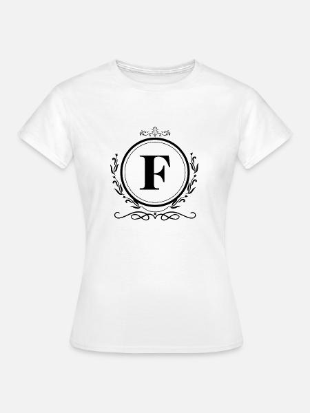 Buchstabe F Dekoration - Frauen T-Shirt - Weiß