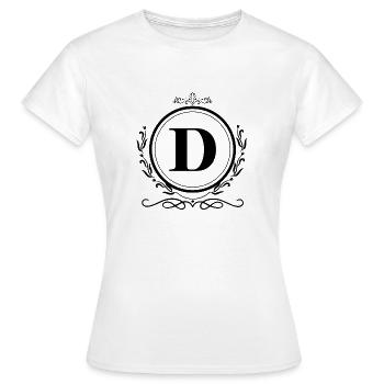 lettre d décoration - T-shirt Femme - blanc - Devant - AI Model Female 172 dark (172cm)