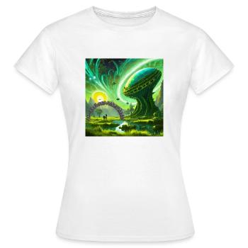 Jenseits der Grenzen - Frauen T-Shirt - Weiß - Vorne - AI Model Female 172 dark (172cm)