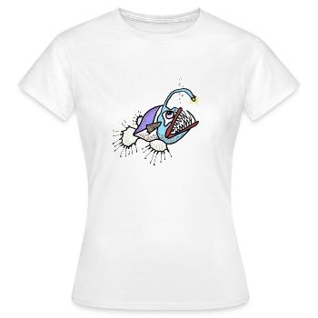 Anglerfisch - Frauen T-Shirt - Weiß - Vorne - AI Model Female 172 dark (172cm)