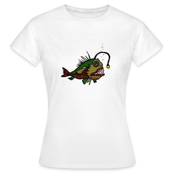 Anglerfisch - Frauen T-Shirt - Weiß - Vorne - AI Model Female 172 dark (172cm)