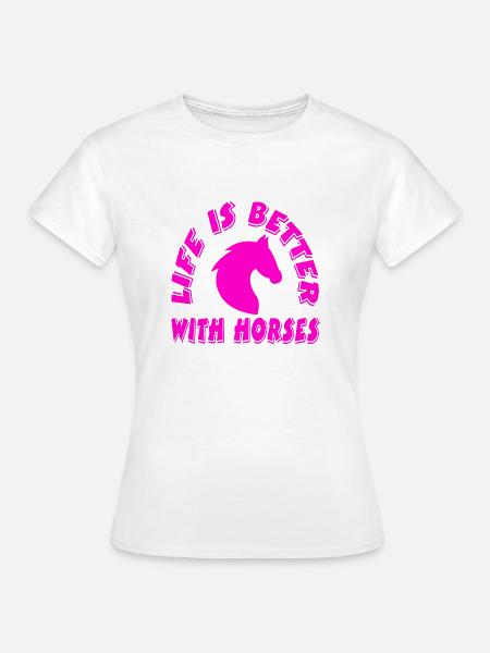 Pferde - Frauen T-Shirt - Weiß