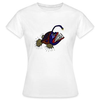 Anglerfisch - Frauen T-Shirt - Weiß - Vorne - AI Model Female 172 dark (172cm)