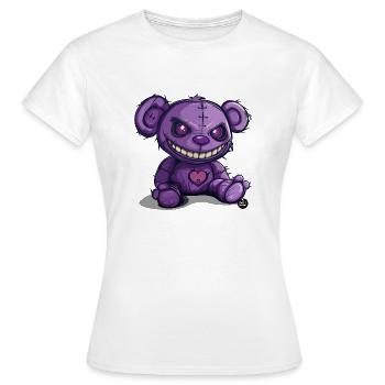 Peluche violette effrayante - T-shirt Femme - blanc - Devant - AI Model Female 172 dark (172cm)