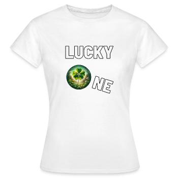 Chanceux - T-shirt Femme - blanc - Devant - AI Model Female 172 dark (172cm)