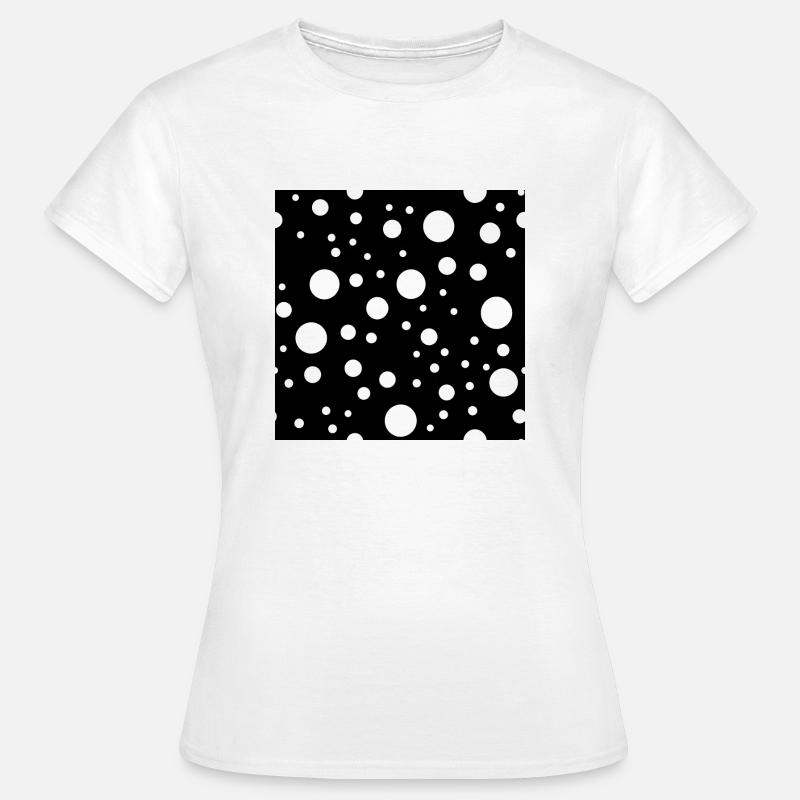 Black and White Dotty Pattern - Women's T-Shirt - white