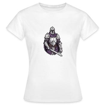 Pixel-Paladin-Tapferkeit - Frauen T-Shirt - Weiß - Vorne - AI Model Female 172 dark (172cm)
