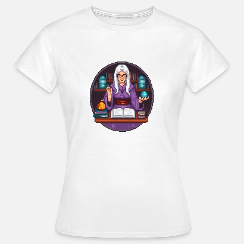 Arcane Librarian Pixel - Women's T-Shirt - white