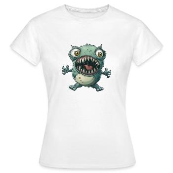 Lustige Kreatur - Frauen T-Shirt - Weiß - Vorne - AI Model Female 172 dark (172cm)