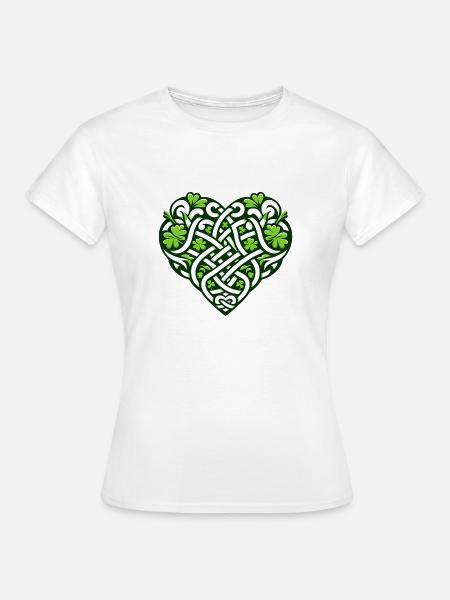 Celtic Heart St. Patrick's Day - Frauen T-Shirt - Weiß