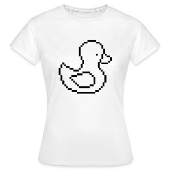 Canard Pixel - T-shirt Femme - blanc - Devant - AI Model Female 172 dark (172cm)
