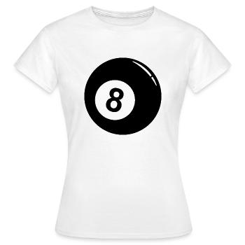 Pool Billard 8 ball - Frauen T-Shirt - Weiß - Vorne - AI Model Female 172 dark (172cm)
