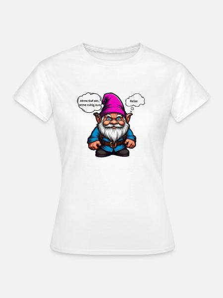 Gnome Attitude - Frauen T-Shirt - Weiß