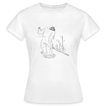 Femme a l'épée de feu - T-shirt Femme - blanc - Devant - AI Model Female 172 dark (172cm)
