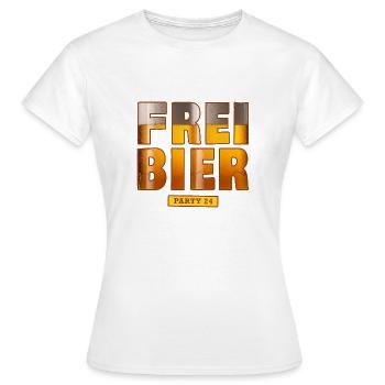 Fête de la bière gratuite 24 - T-shirt Femme - blanc - Devant - AI Model Female 172 dark (172cm)