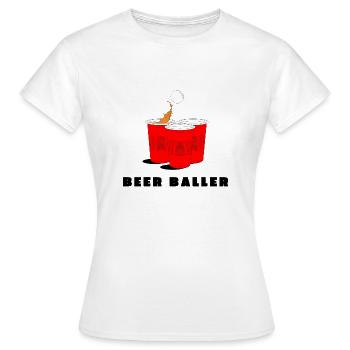 Beer Baller Beerpong - Women's T-Shirt - white - Front - AI Model Female 172 dark (172cm)
