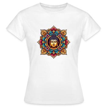 Bouddha du Lotus - T-shirt Femme - blanc - Devant - AI Model Female 172 dark (172cm)