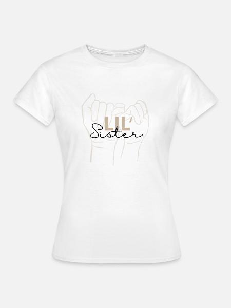 Geschwister - kleine Schwester Design - Frauen T-Shirt - Weiß