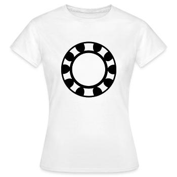 Jeton de poker - T-shirt Femme - blanc - Devant - AI Model Female 172 dark (172cm)