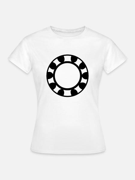 Poker-Chip - Frauen T-Shirt - Weiß