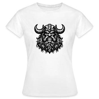 Mächtiger Wikingerkrieger Version 4 - Frauen T-Shirt - Weiß - Vorne - AI Model Female 172 dark (172cm)