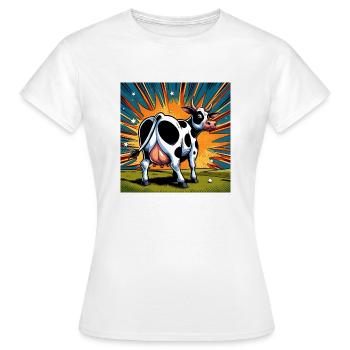 Cow from behind - Women's T-Shirt - white - Front - AI Model Female 172 dark (172cm)