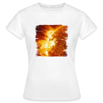La fascination des éruptions solaires - T-shirt Femme - blanc - Devant - AI Model Female 172 dark (172cm)