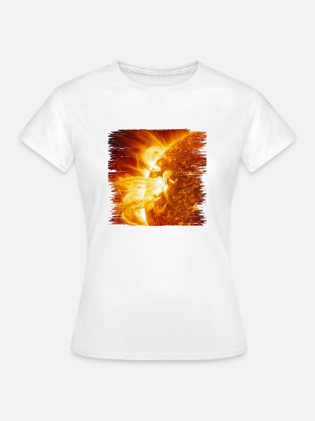 Faszination Sonneneruption - Frauen T-Shirt - Weiß