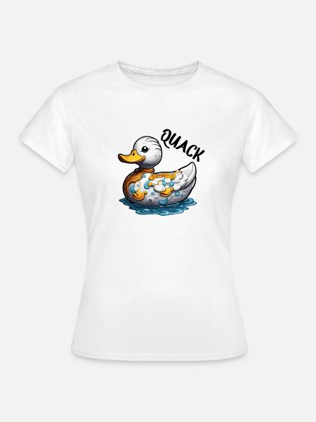 Gummiente / Badeente / Wasser / Badewanne - Frauen T-Shirt - Weiß