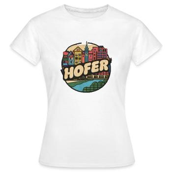 Hofer Hof an der Saale Oberfranken - Frauen T-Shirt - Weiß - Vorne - AI Model Female 172 dark (172cm)