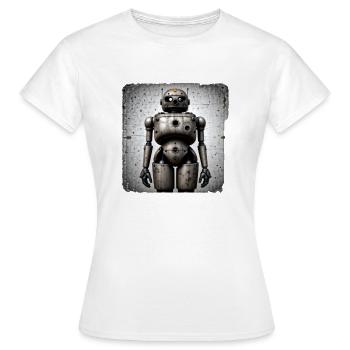 Breiter Roboter - Frauen T-Shirt - Weiß - Vorne - AI Model Female 172 dark (172cm)