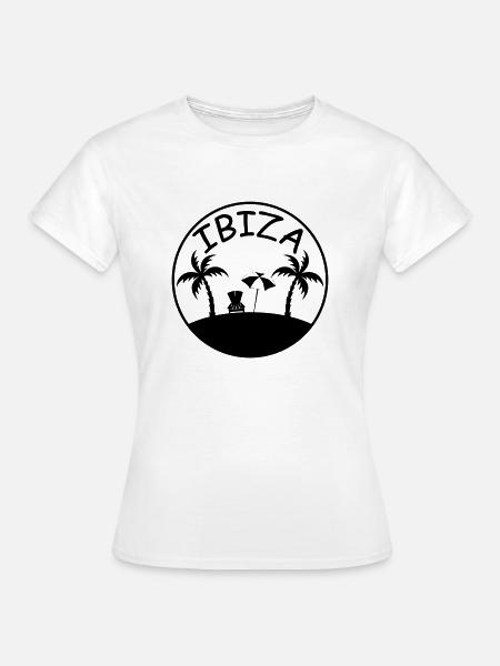 insel palmen ibiza - Frauen T-Shirt - Weiß