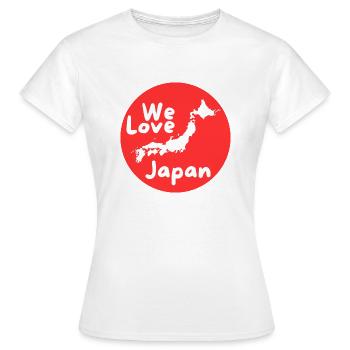 Nous aimons le Japon carte géographique - T-shirt Femme - blanc - Devant - AI Model Female 172 dark (172cm)