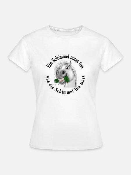 Pummelpony Nimmersatt Schimmel - Frauen T-Shirt - Weiß
