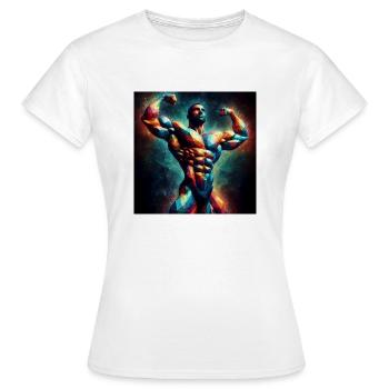 Culturisme - T-shirt Femme - blanc - Devant - AI Model Female 172 dark (172cm)
