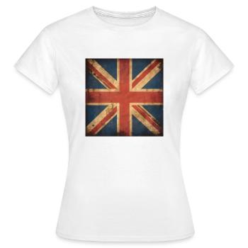 United Kingdom British Flag UK Souvenir - T-shirt Femme - blanc - Devant - AI Model Female 172 dark (172cm)