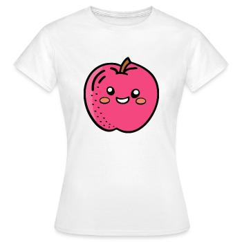 Pomme à grignoter - T-shirt Femme - blanc - Devant - AI Model Female 172 dark (172cm)