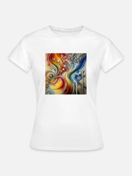 Aetherische Fusion - Abstraktes Gemälde - Frauen T-Shirt - Weiß