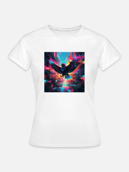 Neon Falke - Frauen T-Shirt - Weiß