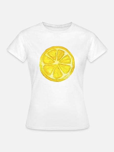 Zitronenscheibe - Frauen T-Shirt - Weiß