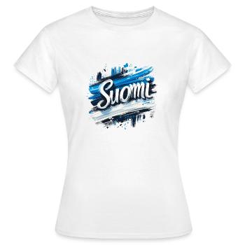 Suomi Finlande Finlande - T-shirt Femme - blanc - Devant - AI Model Female 172 dark (172cm)