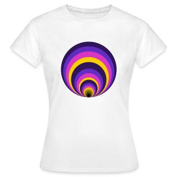 Farbige Kreise - Frauen T-Shirt - Weiß - Vorne - AI Model Female 172 dark (172cm)