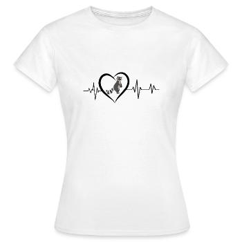 battement de cœur raton laveur - T-shirt Femme - blanc - Devant - AI Model Female 172 dark (172cm)